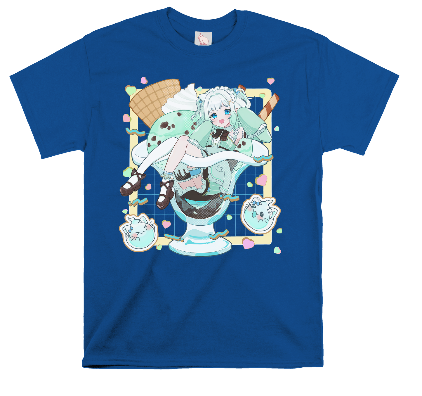 Mint Fantôme VTuber Shirt in Blue Color